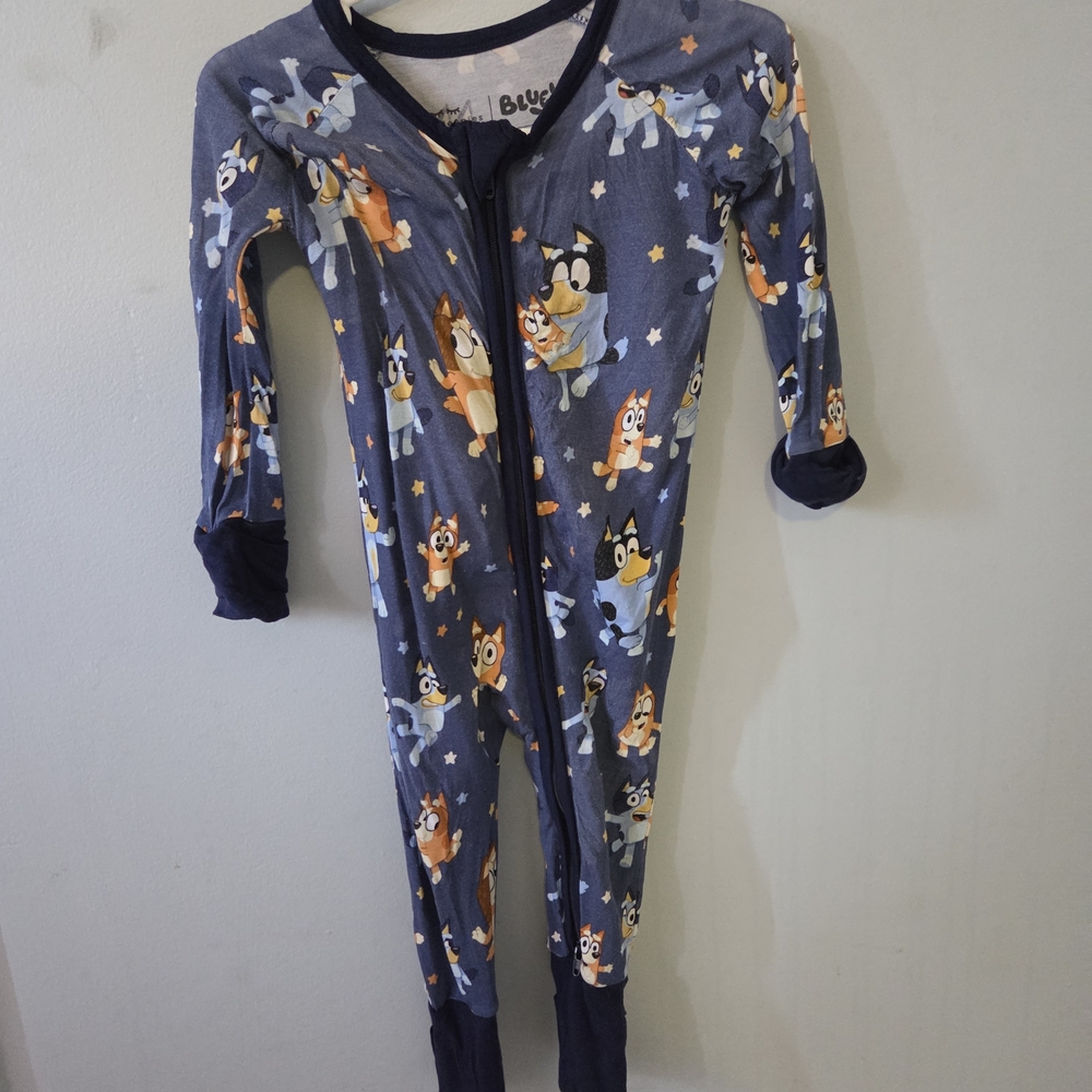 Little Sleepies Blue and Orange Kids Footie